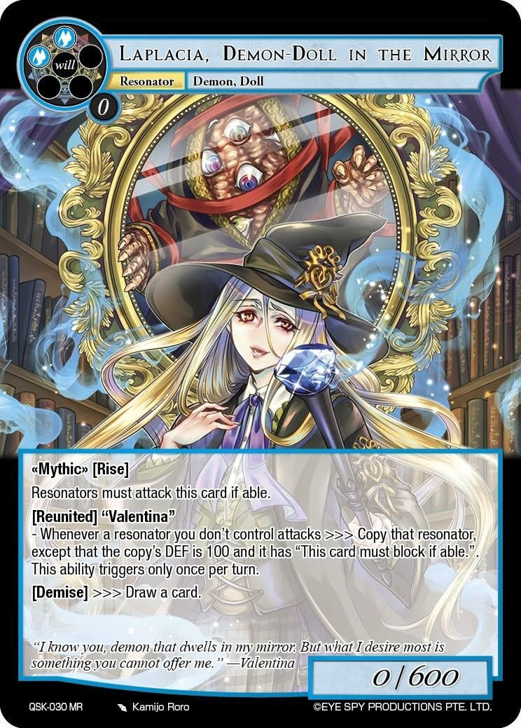 Image for Laplacia, Demon-Doll in the Mirror (Full Art) (QSK-030 MR) [The Quest of the Seven Keys] - Force of Will