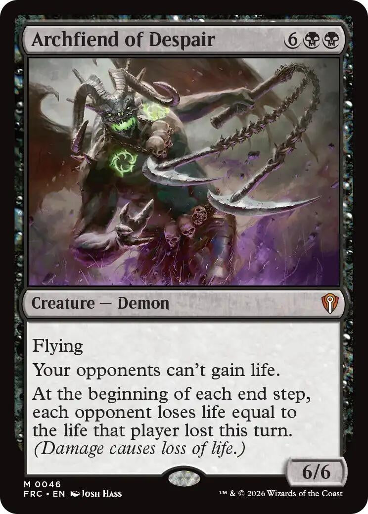 Image for Archfiend of Despair (46) [Commander: Reality Fracture] - Magic: The Gathering