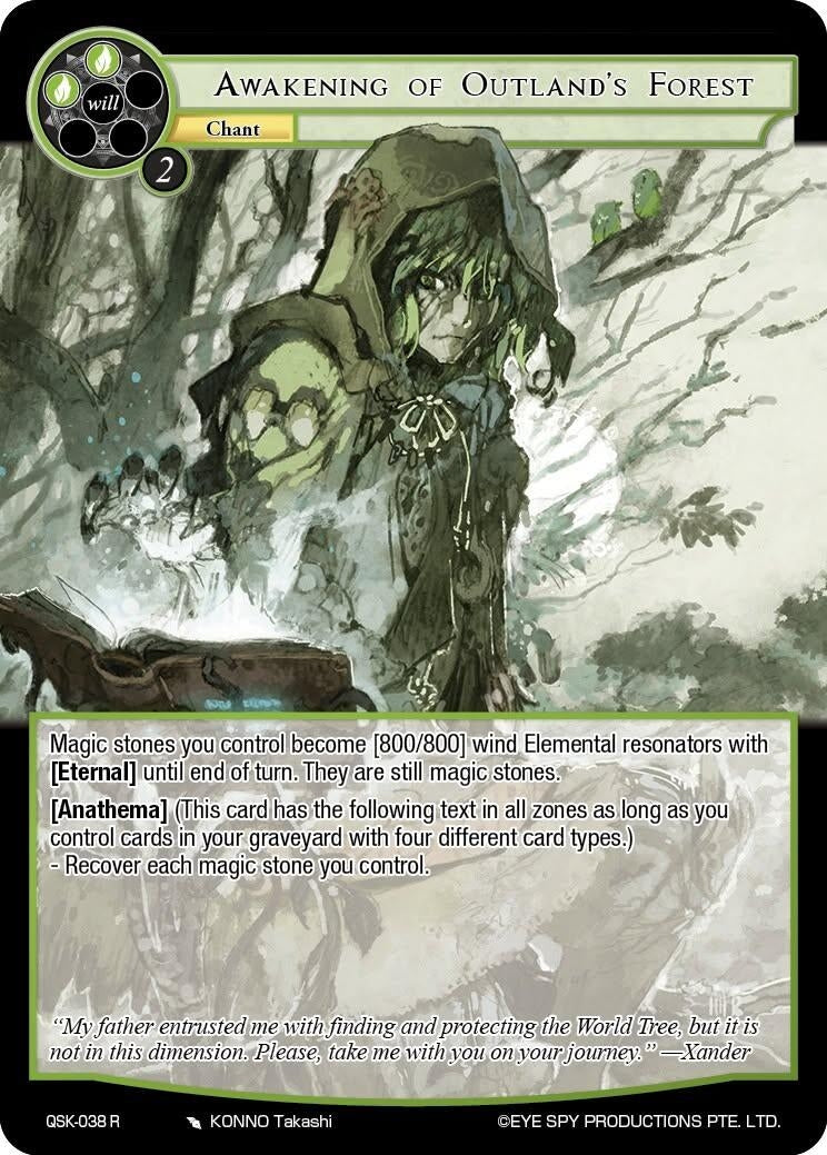 Image for Awakening of Outland's Forest (QSK-038 R) [The Quest of the Seven Keys] - Force of Will