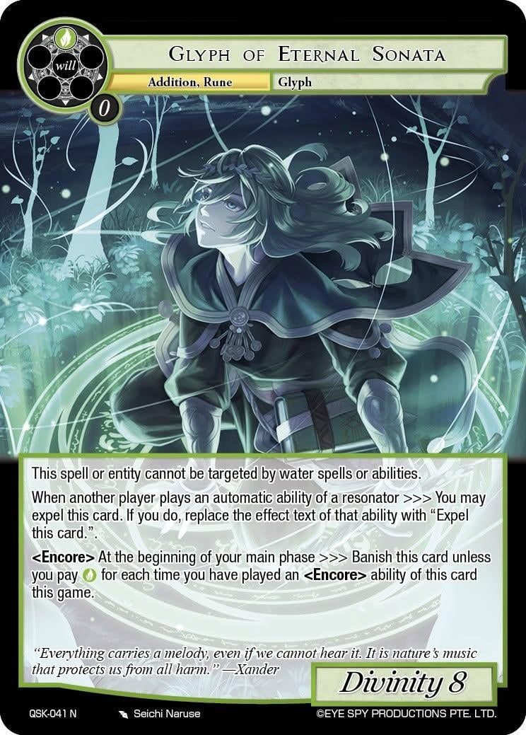 Image for Glyph of Eternal Sonata (QSK-041 N) [The Quest of the Seven Keys] - Force of Will
