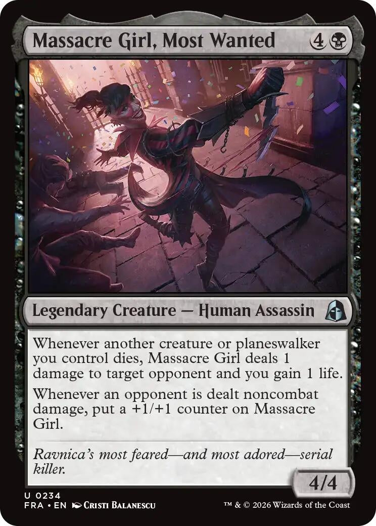 Image for Massacre Girl, Most Wanted (234) [Reality Fracture] - Magic: The Gathering