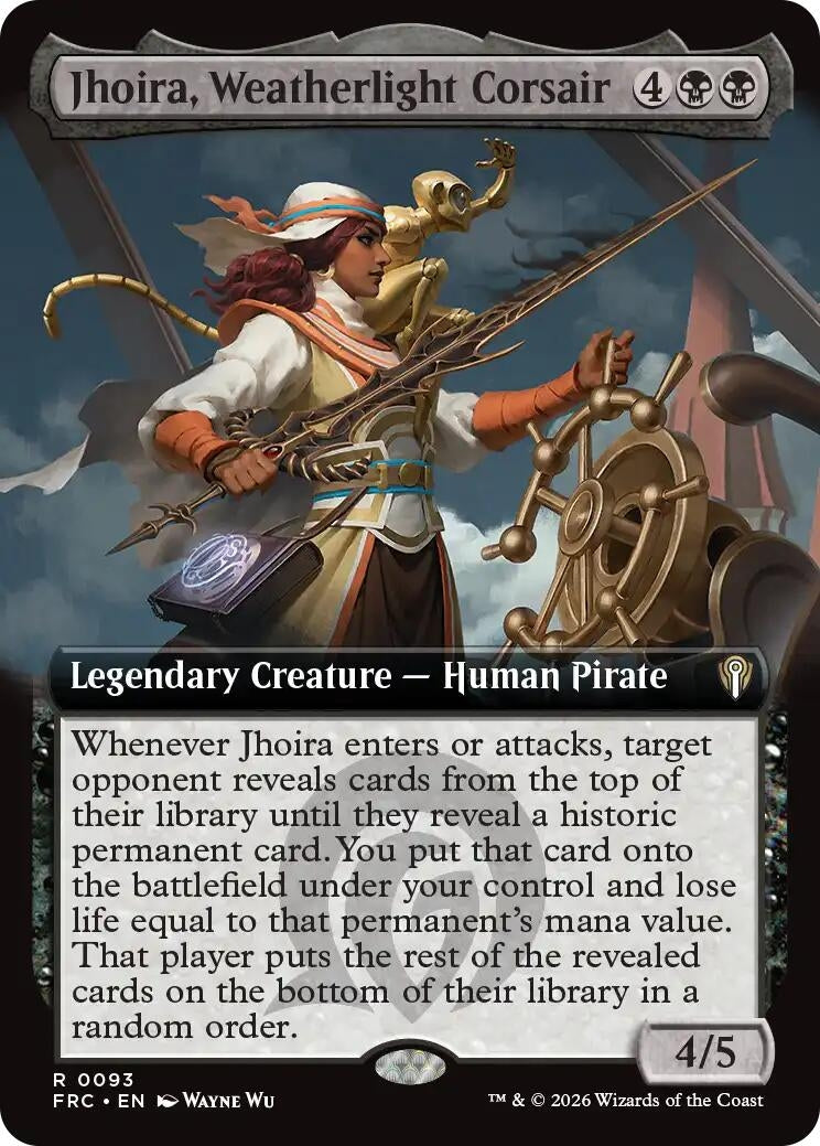 Image for Jhoira, Weatherlight Corsair (Extended Art) (93) [Commander: Reality Fracture] - Magic: The Gathering