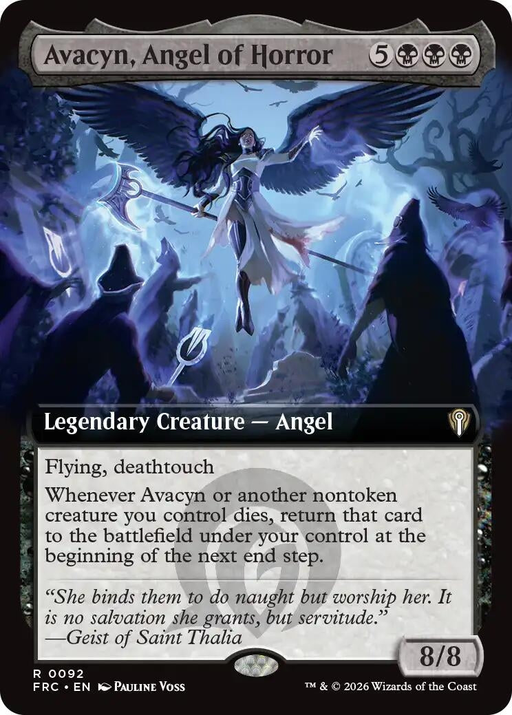 Image for Avacyn, Angel of Horror (Extended Art) (92) [Commander: Reality Fracture] - Magic: The Gathering