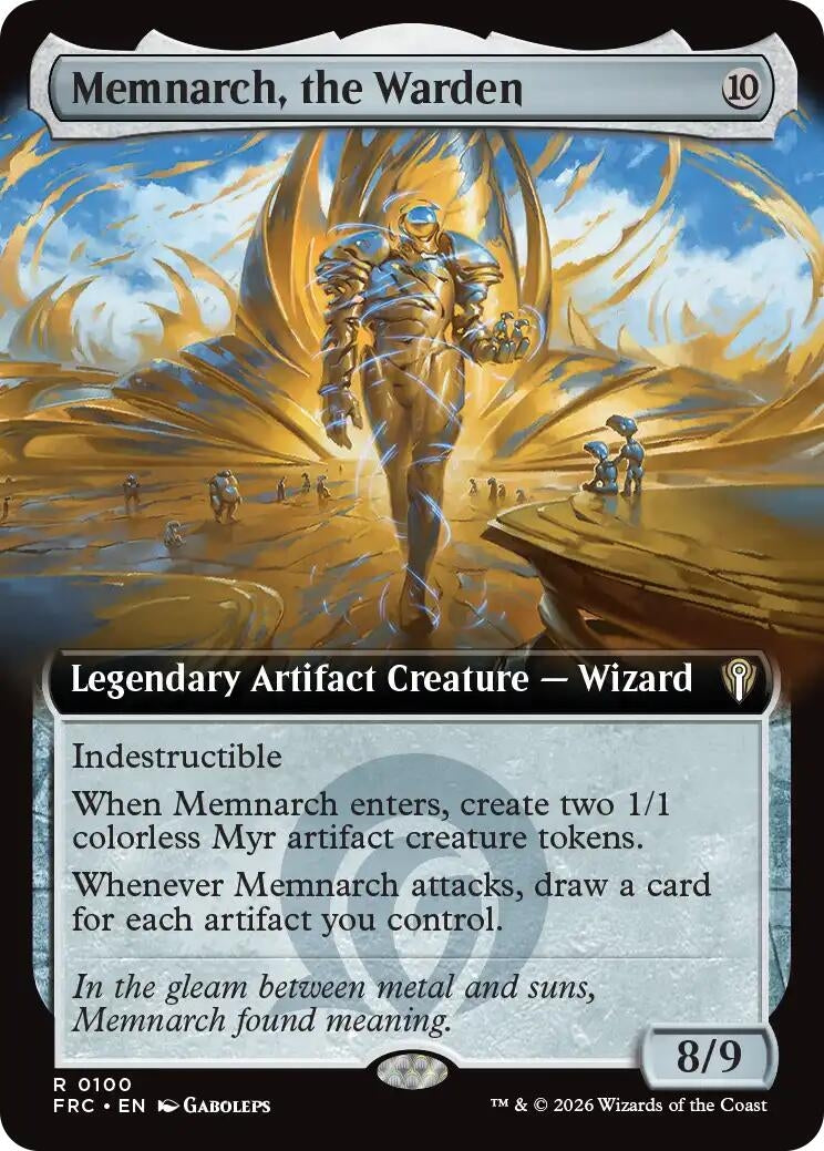 Image for Memnarch, the Warden (Extended Art) (100) [Commander: Reality Fracture] - Magic: The Gathering