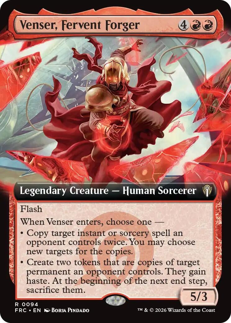 Image for Venser, Fervent Forger (Extended Art) (94) [Commander: Reality Fracture] - Magic: The Gathering