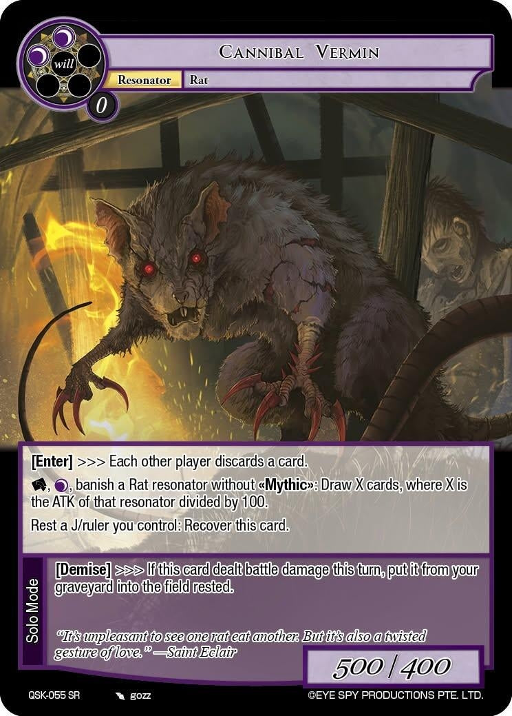 Image for Cannibal Vermin (QSK-055 SR) [The Quest of the Seven Keys] - Force of Will