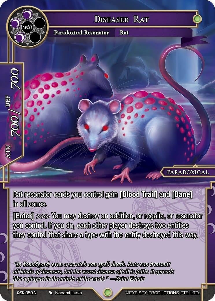Image for Diseased Rat (QSK-059 N) [The Quest of the Seven Keys] - Force of Will