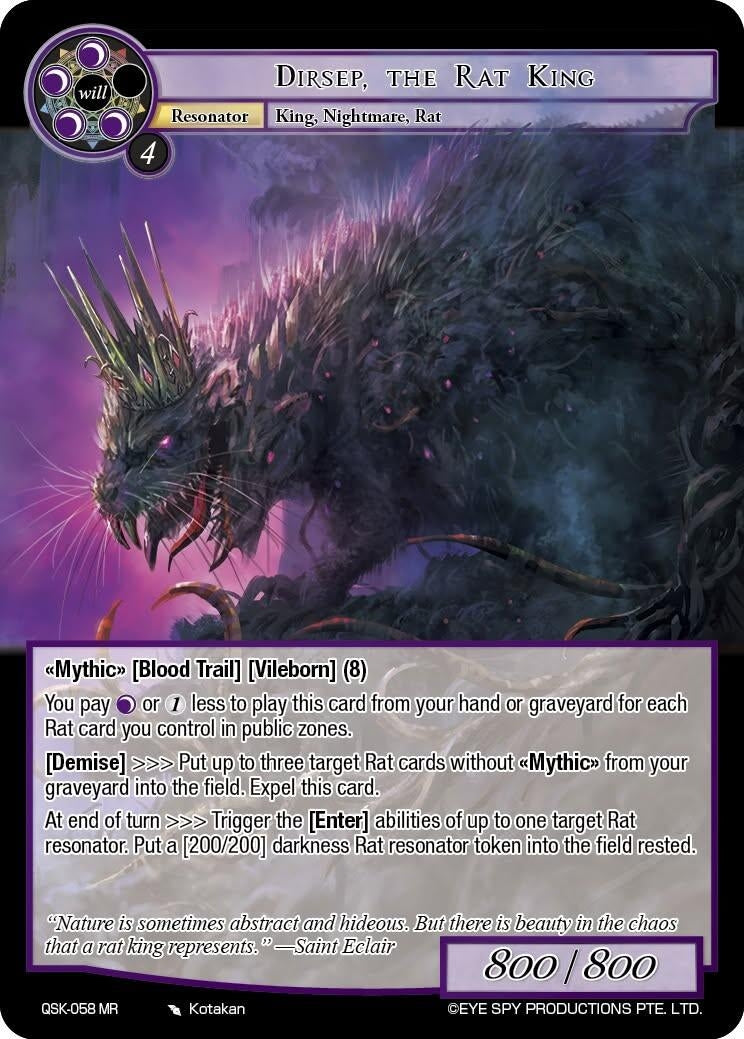 Image for Dirsep, the Rat King (QSK-058 MR) [The Quest of the Seven Keys] - Force of Will