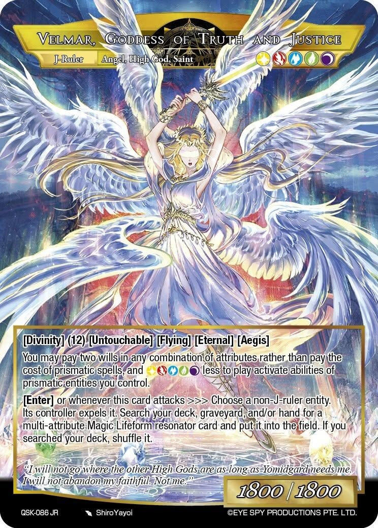 Image for Prismatic Goddess of Yomidgard, Velmar // Velmar, Goddess of Truth and Justice (QSK-086 JR) [The Quest of the Seven Keys] - Force of Will