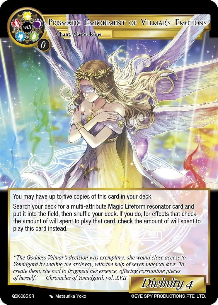 Image for Prismatic Embodiment of Velmar's Emotions (QSK-085 SR) [The Quest of the Seven Keys] - Force of Will