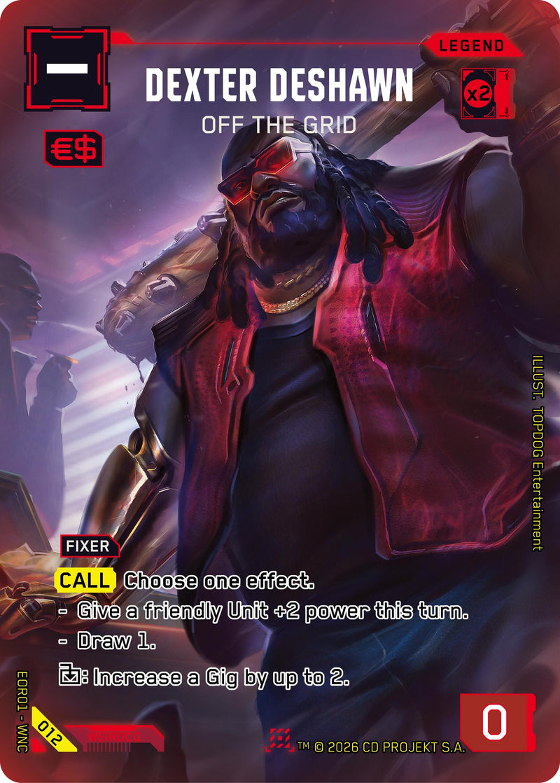 Image for Dexter DeShawn - Off the Grid (012) [Edgerunner Open Season 1] - Cyberpunk TCG