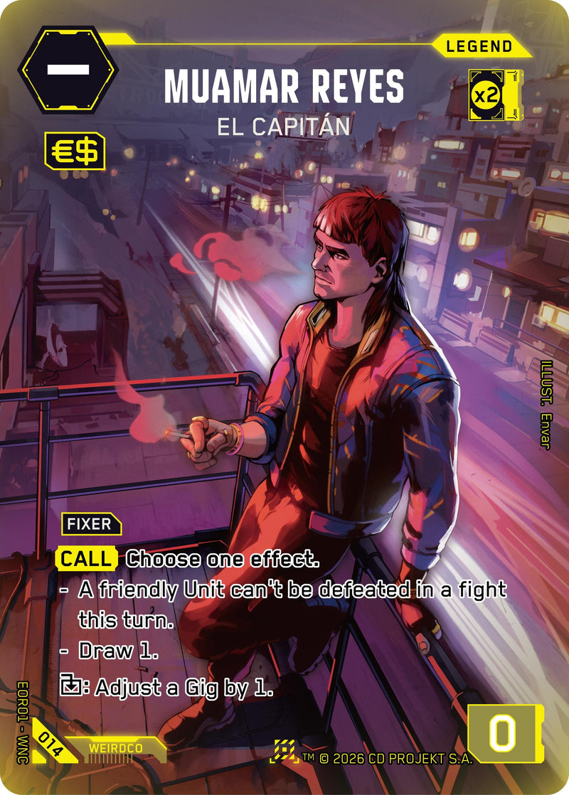 Image for Muamar Reyes - El Capitan (014) [Edgerunner Open Season 1] - Cyberpunk TCG