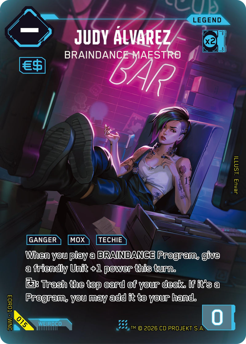 Image for Judy Alvarez - Braindance Maestro (015) [Edgerunner Open Season 1] - Cyberpunk TCG