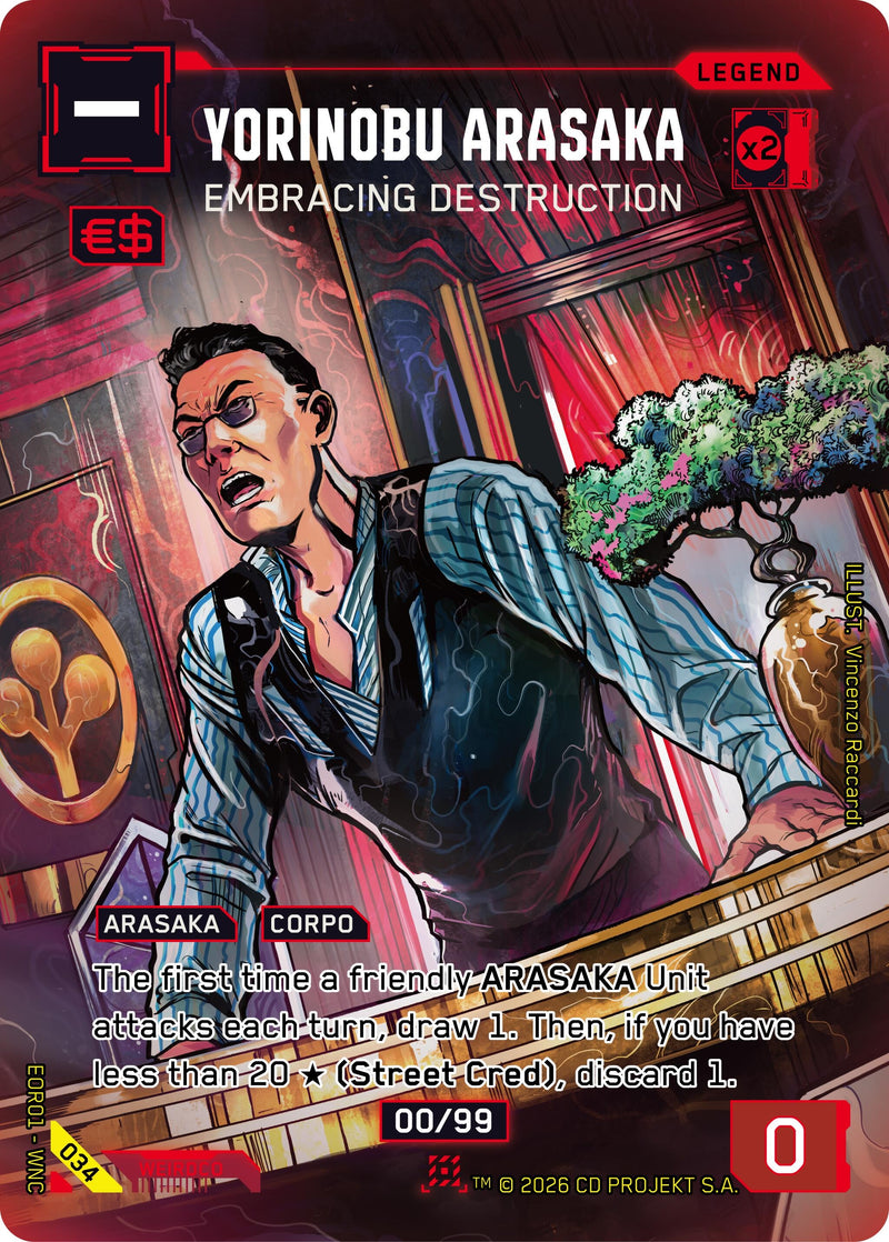 Image for Yorinobu Arasaka - Embracing Destruction (034) [Edgerunner Open Season 1] - Cyberpunk TCG
