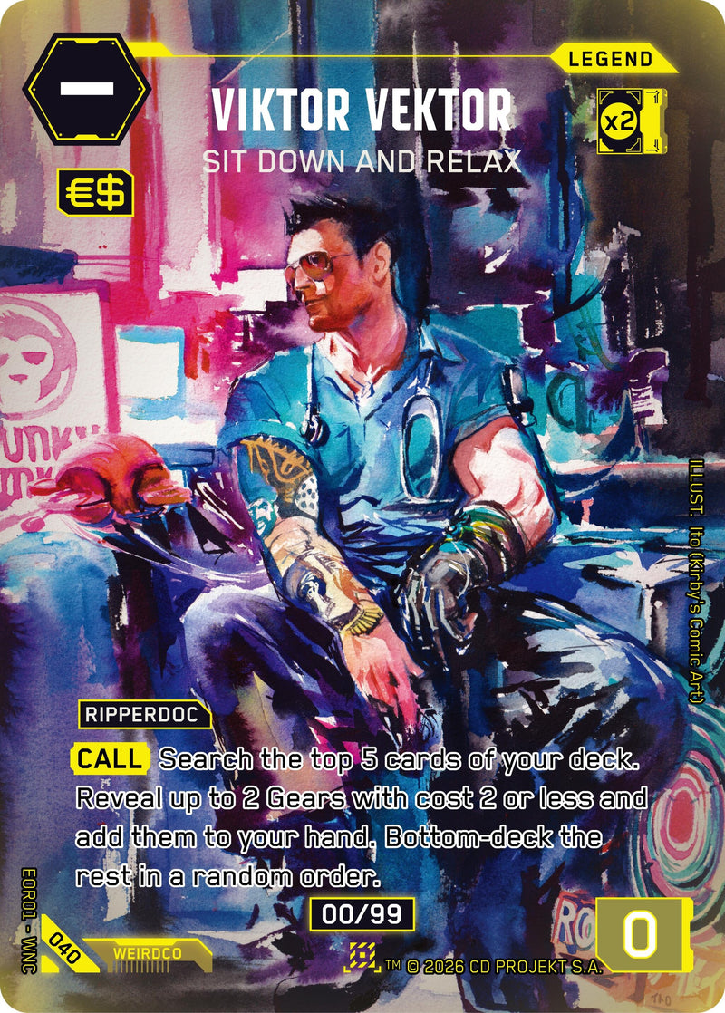 Image for Viktor Vektor - Sit Down and Relax (040) [Edgerunner Open Season 1] - Cyberpunk TCG