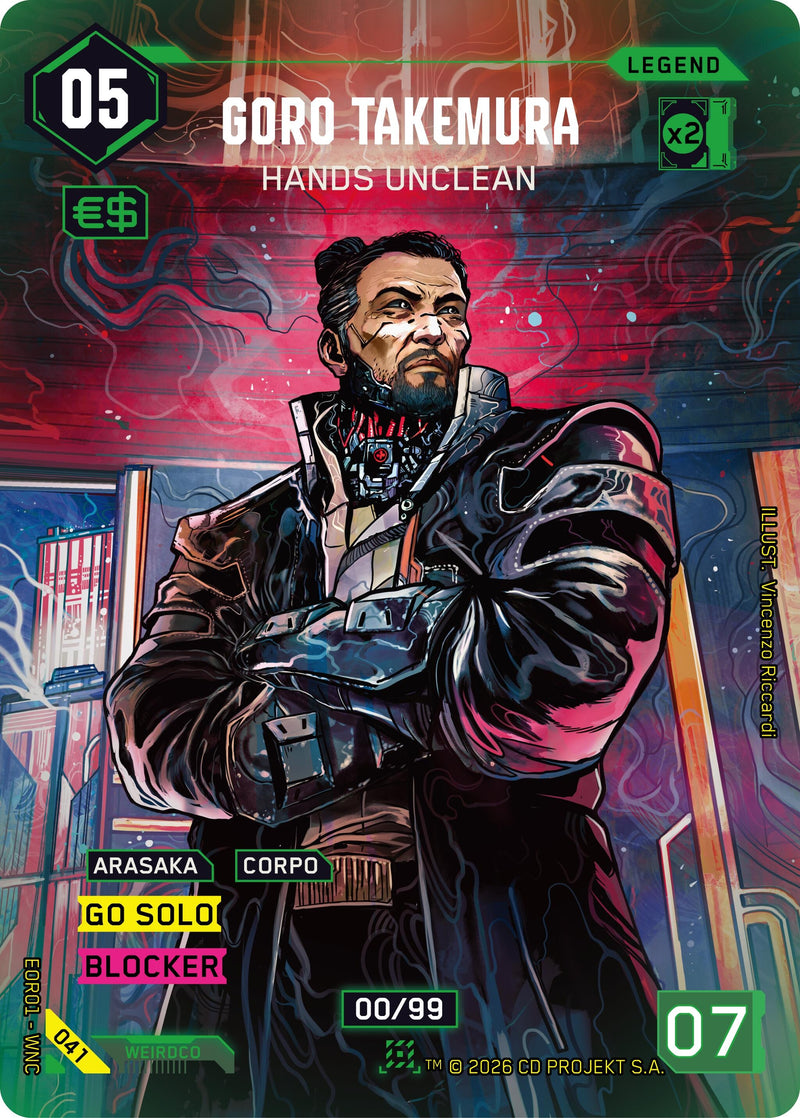 Image for Goro Takemura - Hands Unclean (041) [Edgerunner Open Season 1] - Cyberpunk TCG
