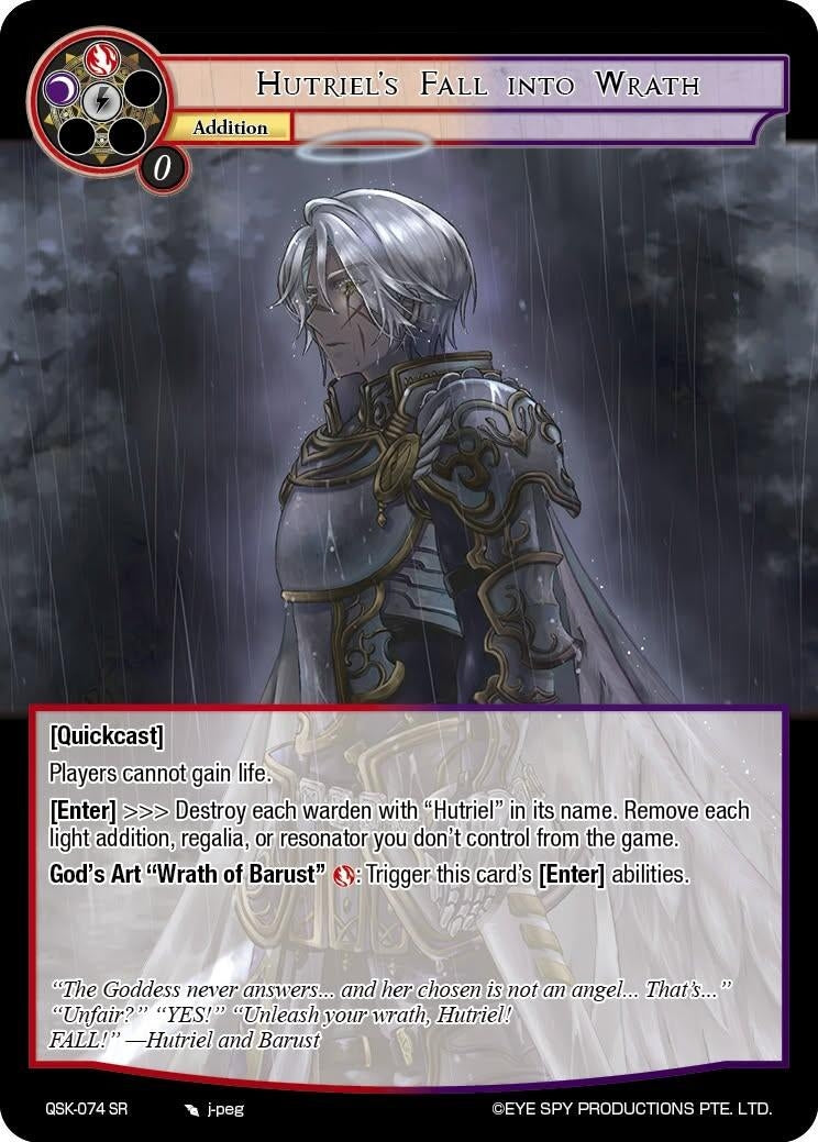 Image for Hutriel's Fall into Wrath (QSK-074 SR) [The Quest of the Seven Keys] - Force of Will