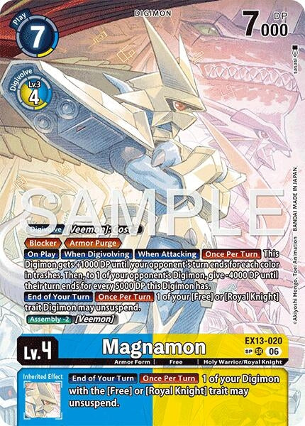 Image for Magnamon (SP) (EX13-020 SR) [Chivalrous XIII] - Digimon Card Game