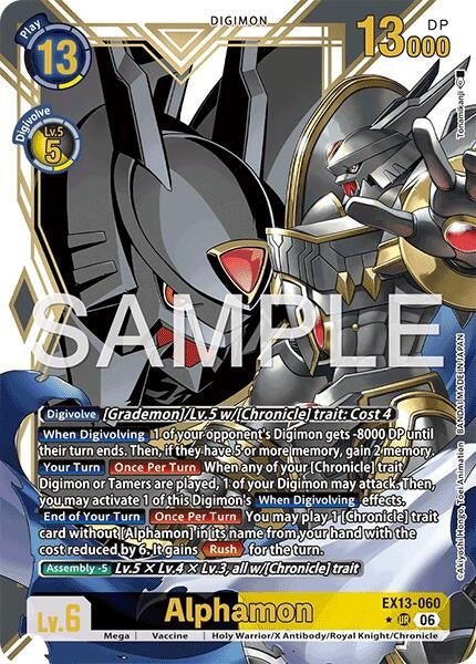 Image for Alphamon (Alternate Art) (EX13-060 UR) [Chivalrous XIII] - Digimon Card Game