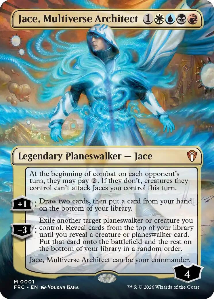 Image for Jace, Multiverse Architect (Borderless) (1) [Commander: Reality Fracture] - Magic: The Gathering