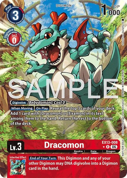Image for Dracomon (Extended Art) (EX13-008 R) [Chivalrous XIII] - Digimon Card Game