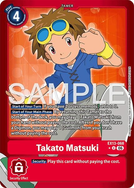 Image for Takato Matsuki (Limited Foil) (EX13-068 U) [Chivalrous XIII] - Digimon Card Game