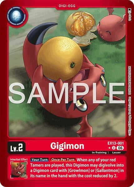 Image for Gigimon (Limited Foil) (EX13-001 U) [Chivalrous XIII] - Digimon Card Game