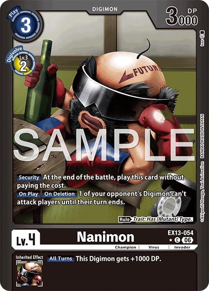 Image for Nanimon (Limited Foil) (EX13-054 C) [Chivalrous XIII] - Digimon Card Game