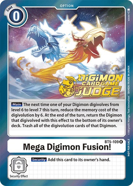 Mega Digimon Fusion! (Judge Pack 1) (BT5-109 R) [Battle of Omni]