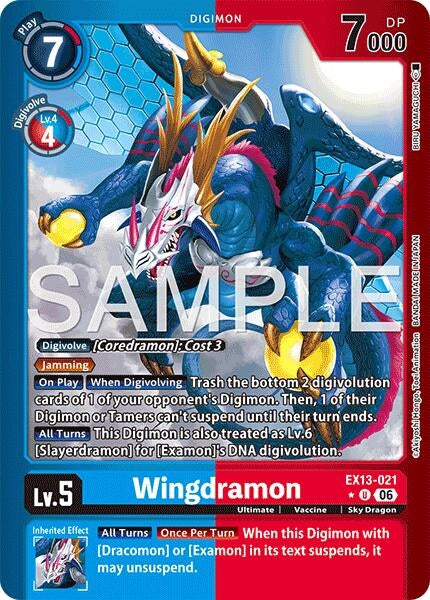 Image for Wingdramon (Limited Foil) (EX13-021 U) [Chivalrous XIII] - Digimon Card Game