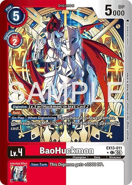 Image for BaoHuckmon (Limited Foil) (EX13-011 C) [Chivalrous XIII] - Digimon Card Game