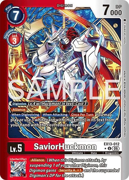 Image for SaviorHuckmon (Limited Foil) (EX13-012 U) [Chivalrous XIII] - Digimon Card Game