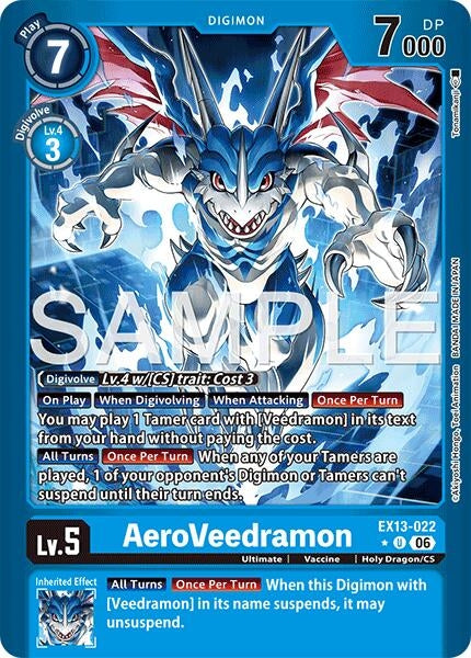Image for AeroVeedramon (Limited Foil) (EX13-022 U) [Chivalrous XIII] - Digimon Card Game