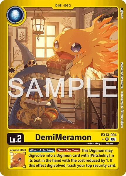 Image for DemiMeramon (Limited Foil) (EX13-004 U) [Chivalrous XIII] - Digimon Card Game