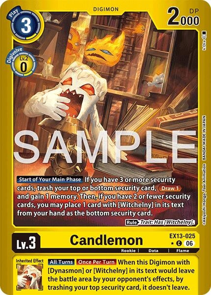 Image for Candlemon (Limited Foil) (EX13-025 C) [Chivalrous XIII] - Digimon Card Game