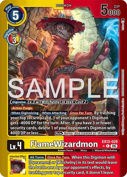 Image for FlameWizardmon (Limited Foil) (EX13-029 C) [Chivalrous XIII] - Digimon Card Game