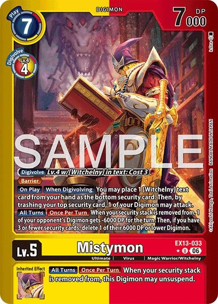 Image for Mistymon (Limited Foil) (EX13-033 U) [Chivalrous XIII] - Digimon Card Game