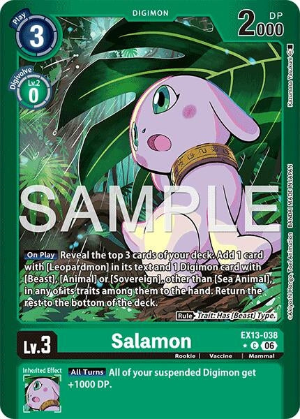 Image for Salamon (Limited Foil) (EX13-038 C) [Chivalrous XIII] - Digimon Card Game