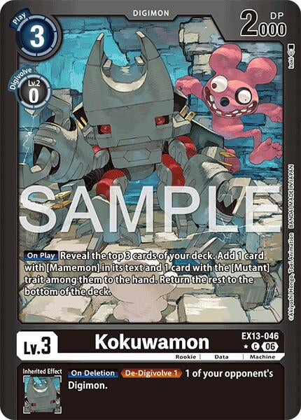 Image for Kokuwamon (Limited Foil) (EX13-046 C) [Chivalrous XIII] - Digimon Card Game