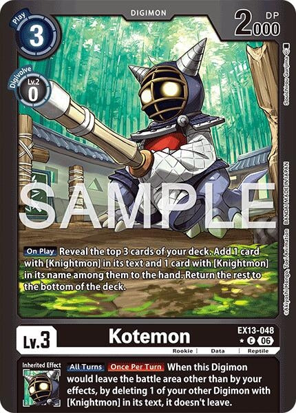 Image for Kotemon (Limited Foil) (EX13-048 C) [Chivalrous XIII] - Digimon Card Game