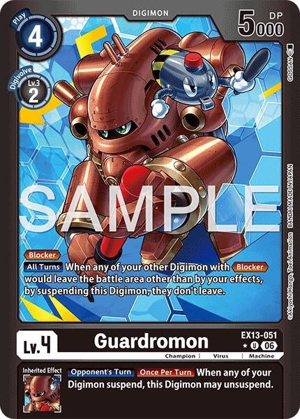 Image for Guardromon (Limited Foil) (EX13-051 U) [Chivalrous XIII] - Digimon Card Game