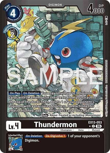 Image for Thundermon (Limited Foil) (EX13-053 C) [Chivalrous XIII] - Digimon Card Game
