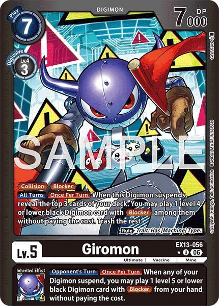 Image for Giromon (Limited Foil) (EX13-056 U) [Chivalrous XIII] - Digimon Card Game