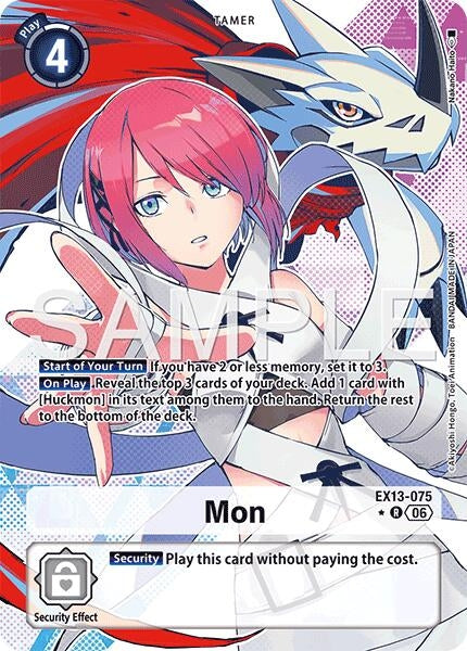 Image for Mon (Alternate Art) (EX13-075 R) [Chivalrous XIII] - Digimon Card Game