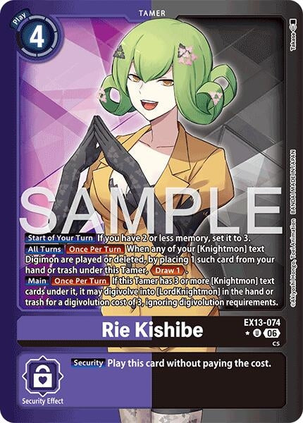 Image for Rie Kishibe (Alternate Art) (EX13-074 U) [Chivalrous XIII] - Digimon Card Game