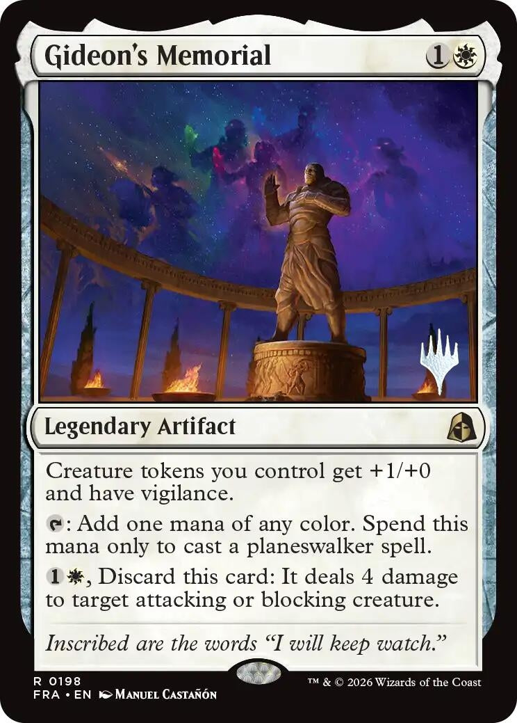 Image for Gideon's Memorial (198) [Promo Pack: Reality Fracture] - Magic: The Gathering