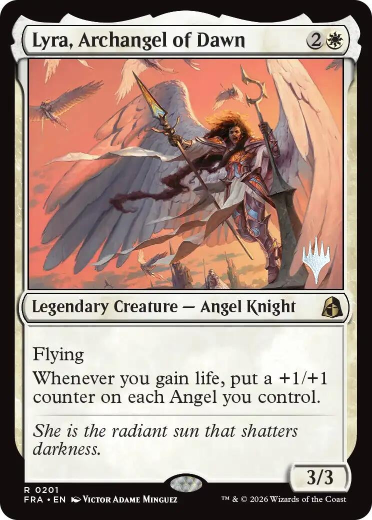 Image for Lyra, Archangel of Dawn (201) [Promo Pack: Reality Fracture] - Magic: The Gathering