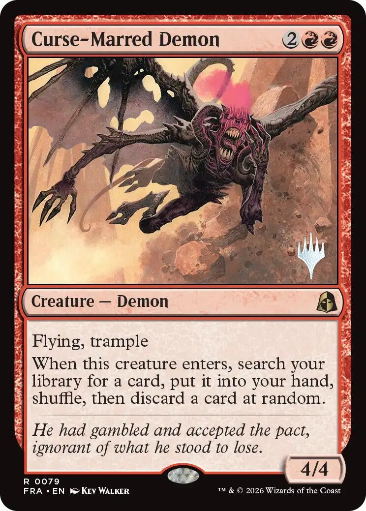 Image for Curse-Marred Demon (79) [Promo Pack: Reality Fracture] - Magic: The Gathering