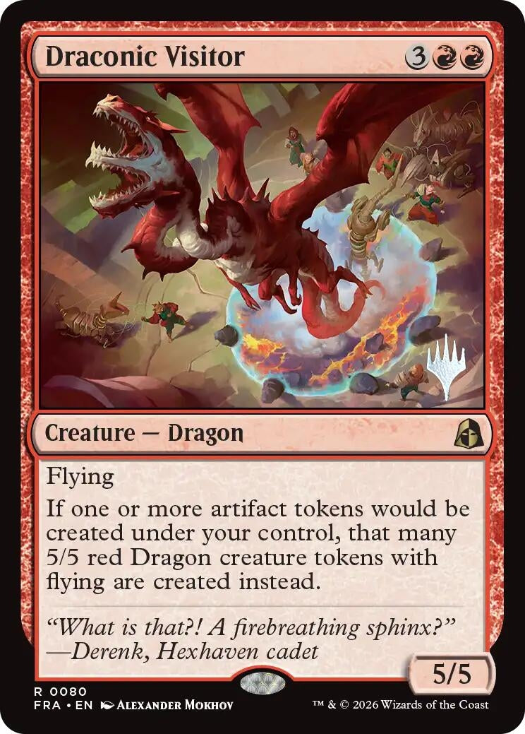 Image for Draconic Visitor (80) [Promo Pack: Reality Fracture] - Magic: The Gathering