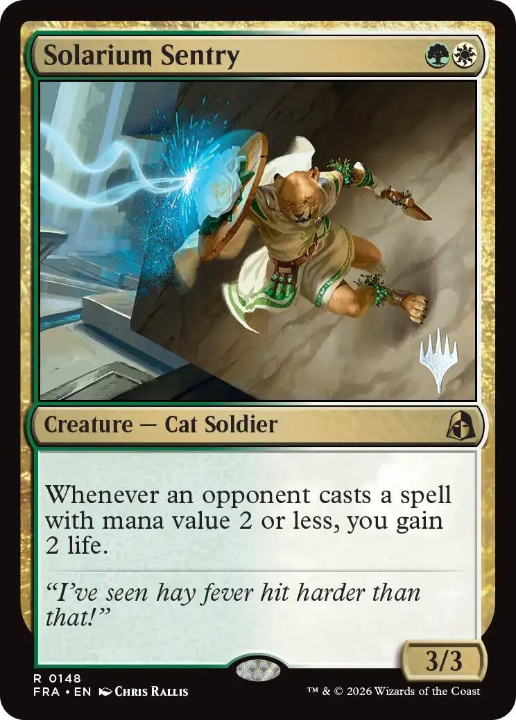 Image for Solarium Sentry (148) [Promo Pack: Reality Fracture] - Magic: The Gathering
